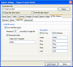 Параметри експортування