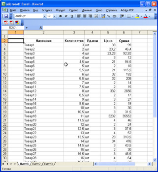 Встановлення курсору перед вставкою