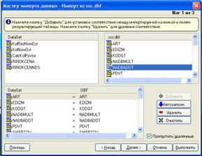 Імпорт із DBF