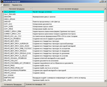 Довідник процедур, що зберігаються