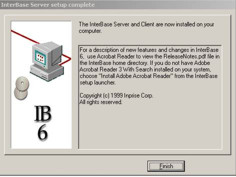 Завершення установки Interbase