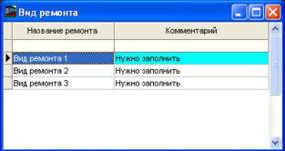 Довідник виду ремонту